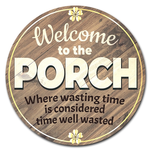 Welcome Puppy Circle Corrugated Plastic Sign